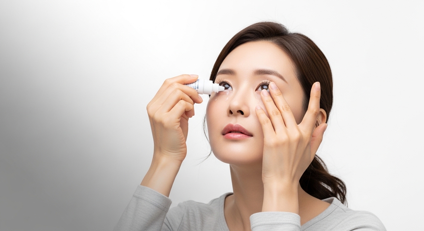 이 뻑뻑하거나 침침함을 느끼는 직장인의 모습과 3가지 원인 아이콘